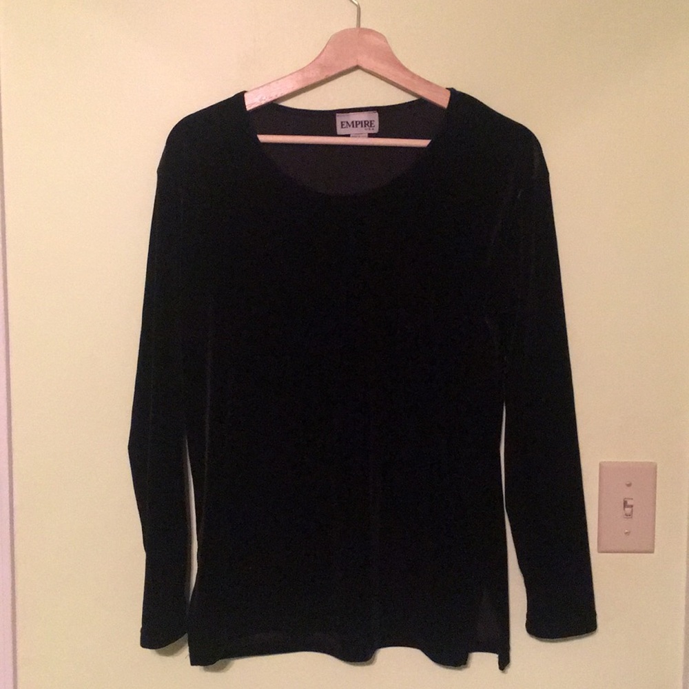 Long Sleeve Velvet Top